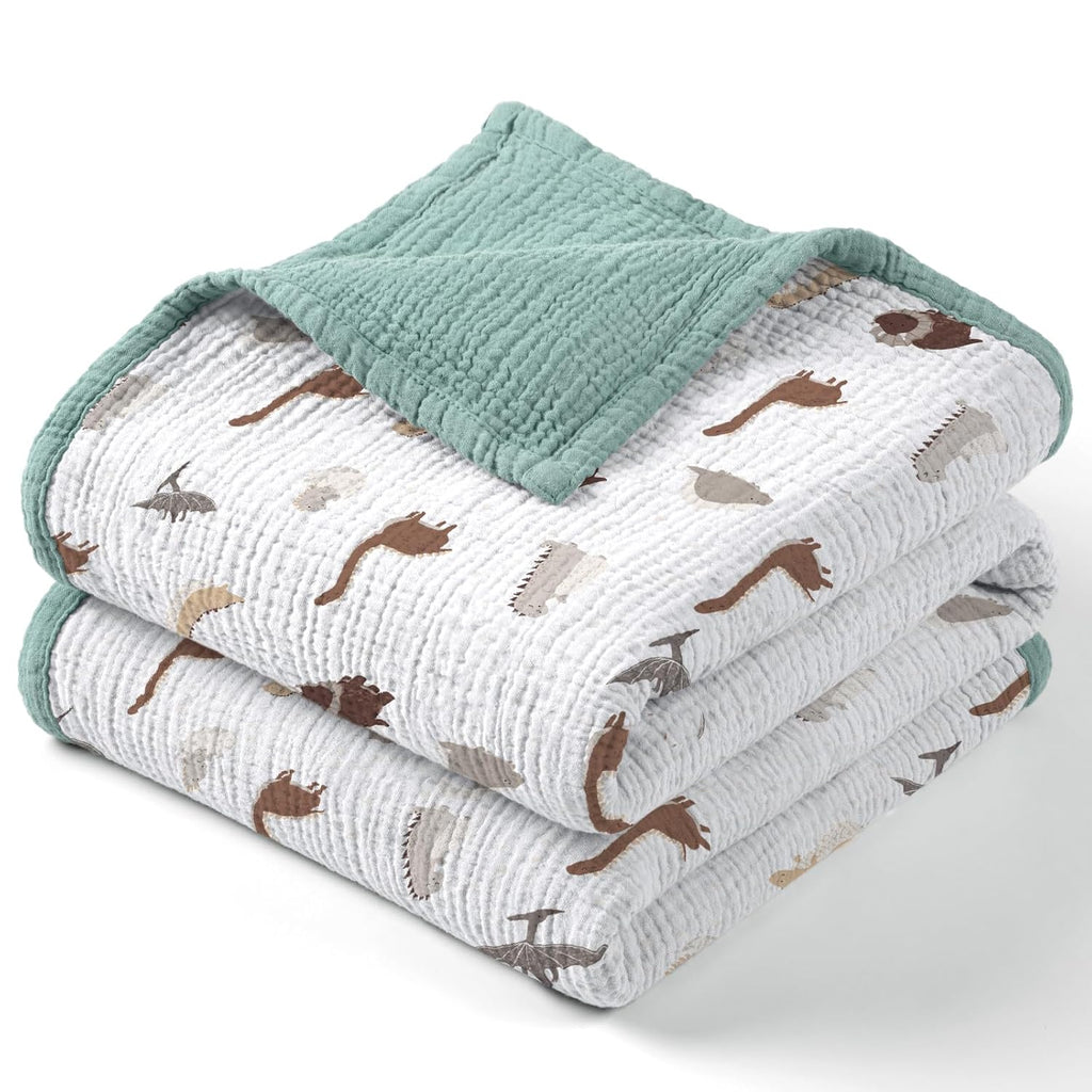 Muslin Baby Blanket Neutral: Cotton Toddler Blanket for Daycare