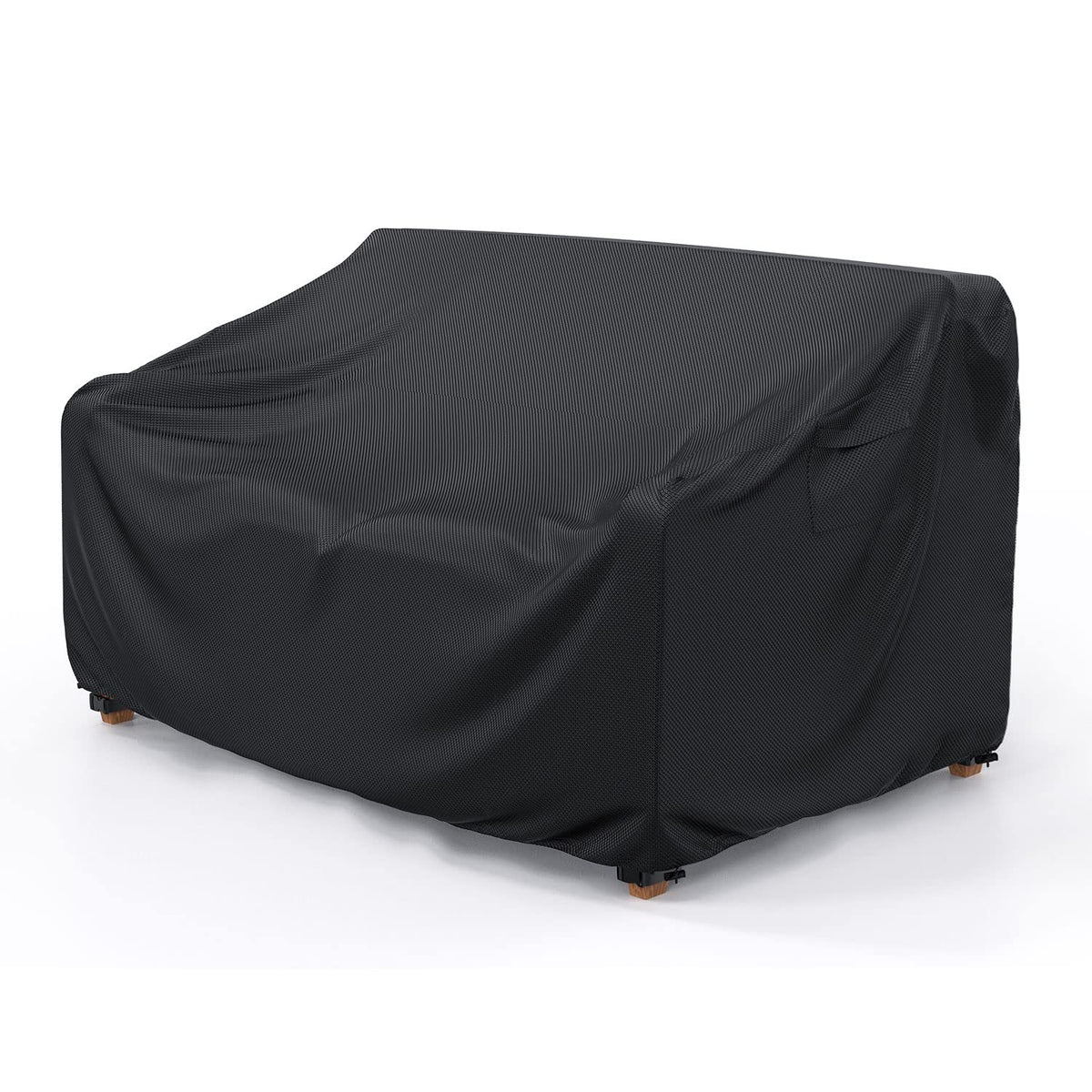 2-Seater Outdoor Patio Sofa Cover Waterproof 60"W×34"D×30"H Black