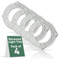 Supply 10 Inch Ceiling Light Trim Medallion White Pack of 4