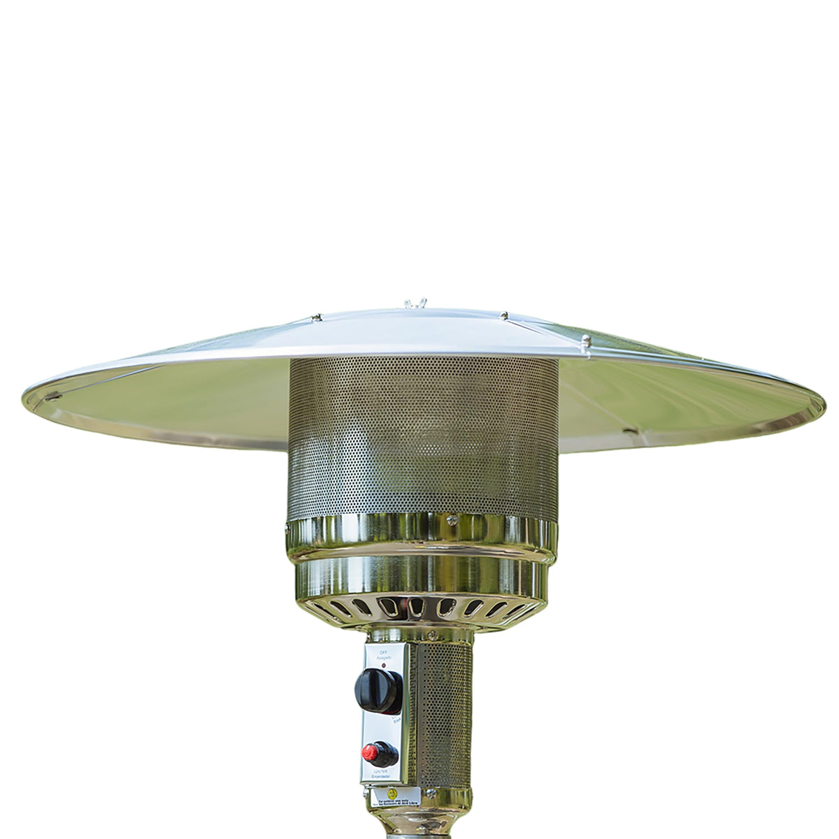 BTU Bronze Propane Patio Heater with Wheels and Round Tabletop Design