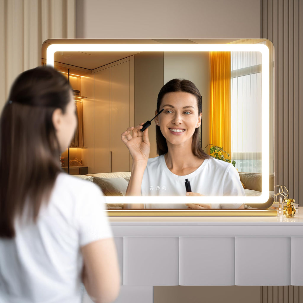 Vanity Mirror with Lights and Bluetooth Speaker
