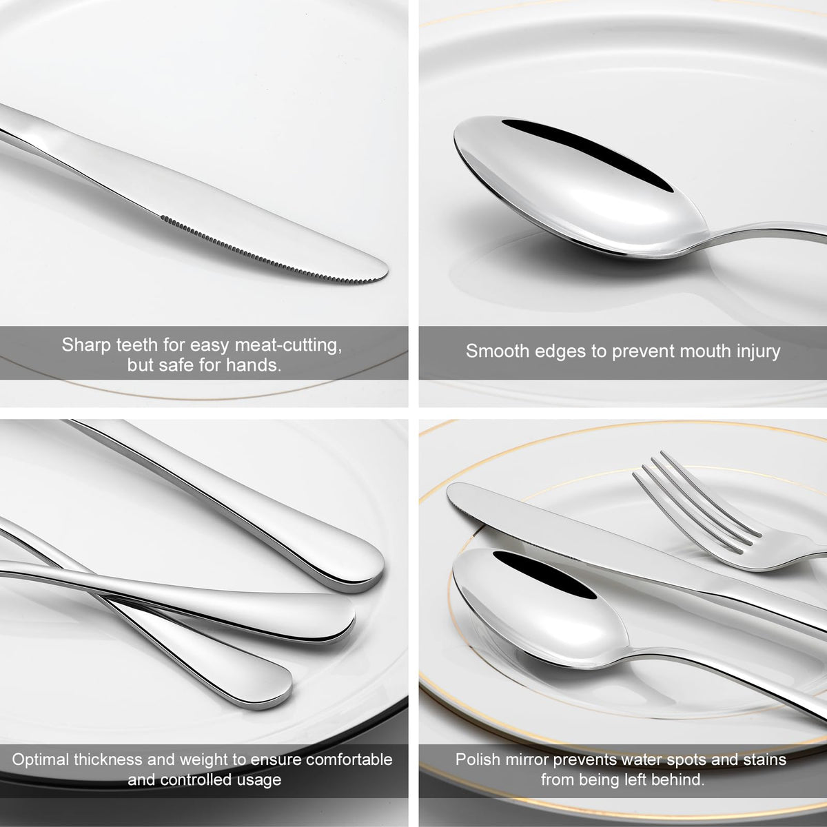 Silverware Set for 12, Stainless Steel 60 Piece Flatware Set