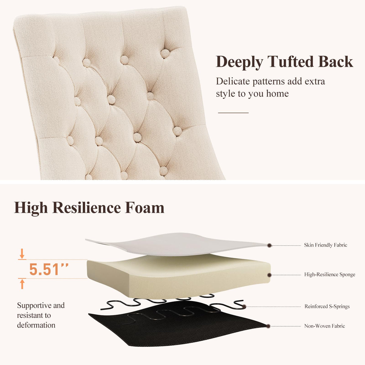 Wingback Set of 2, Beige