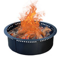 Outdoor 35-Inch Outer/31-Inch Inner Fire Pit Ring Smokeless, Duty Solid Metal Steel Round Firepit Rim Insert for DIY