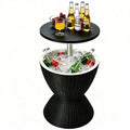 Outdoor Cooler Table, Multi-Functional Cooler Bar Table