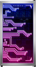 Gaming Light Up Beverage Refrigertor, Led Lighting Door 120 Cans Freestanding Beverage Fridge