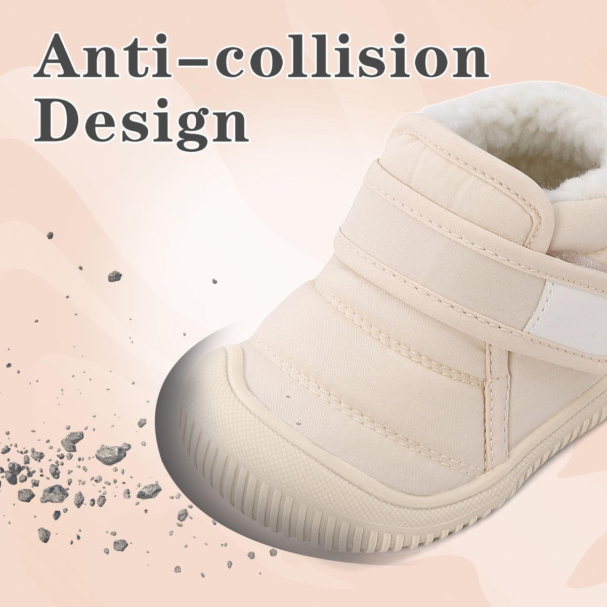 Baby Winter Warm Shoes for Infant Boys Girls Toddler Plush Lining Snow Boots Soft Sole Non-Slip Walking Shoes Outdoor