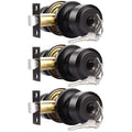 Keyed Alike Entry Door Knobs, Oil Rubbed Bronze Cylindrical Shape Interior Door Knobs with Lock and Keys, 3 Pack