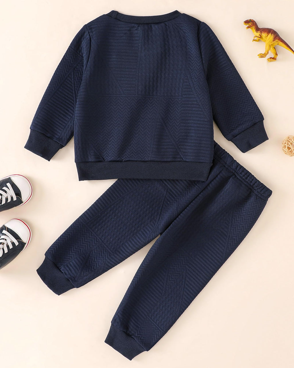 Baby Boy Clothes Toddler Sweatsuit Fall Outfits Set Navy Blue