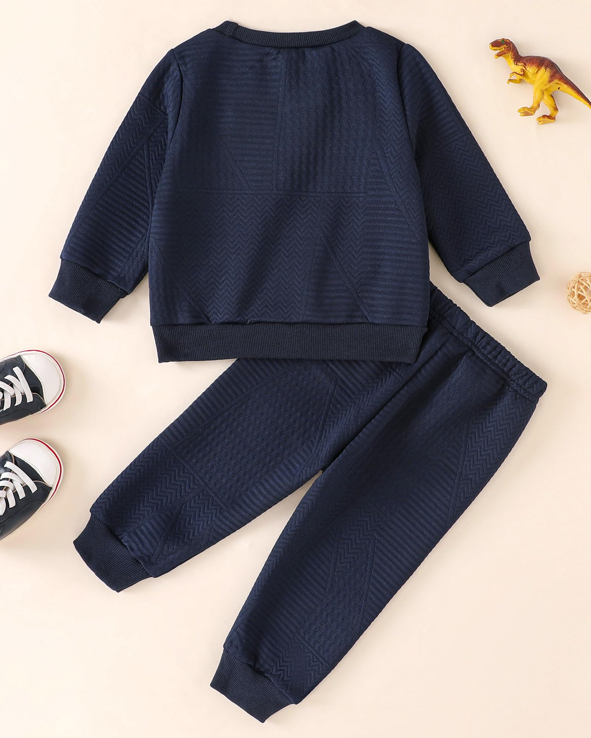 Baby Boy Clothes Toddler Sweatsuit Fall Outfits Set Navy Blue
