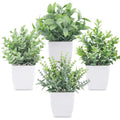 4 Pack 7" Mini Fake Plants, Artificial Plants Decor