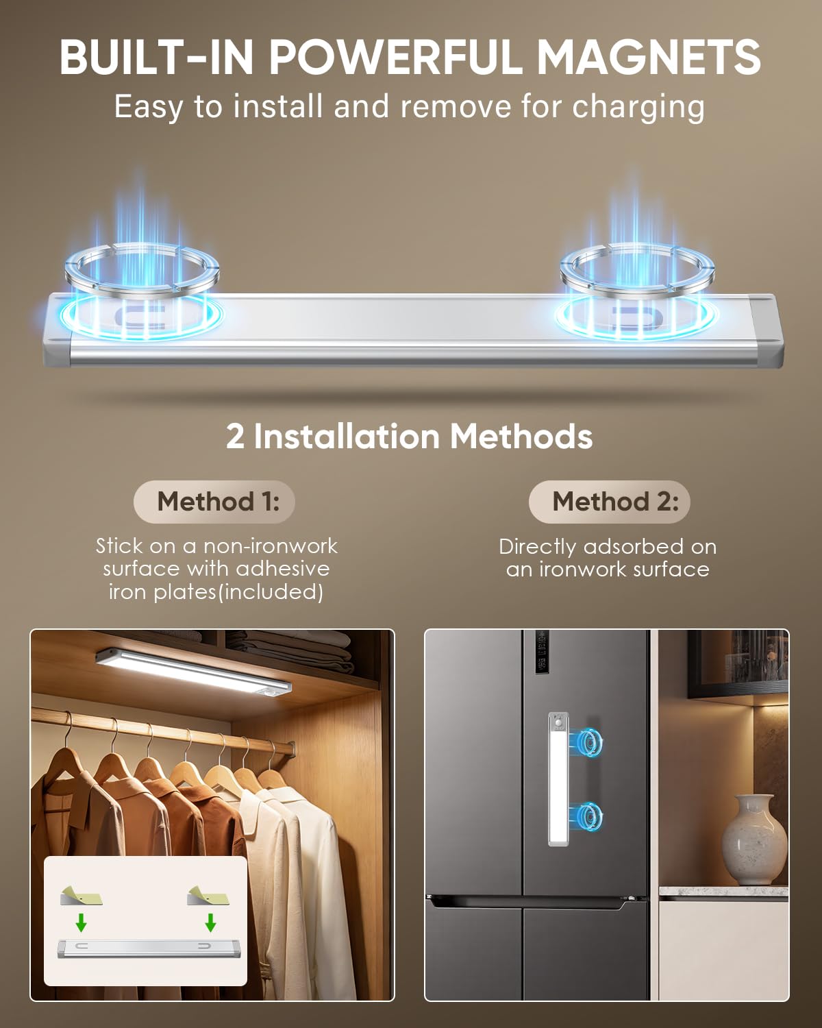 10inch Under Cabinet Lighting, Wireless Motion Sensor Light, 5 Pack
