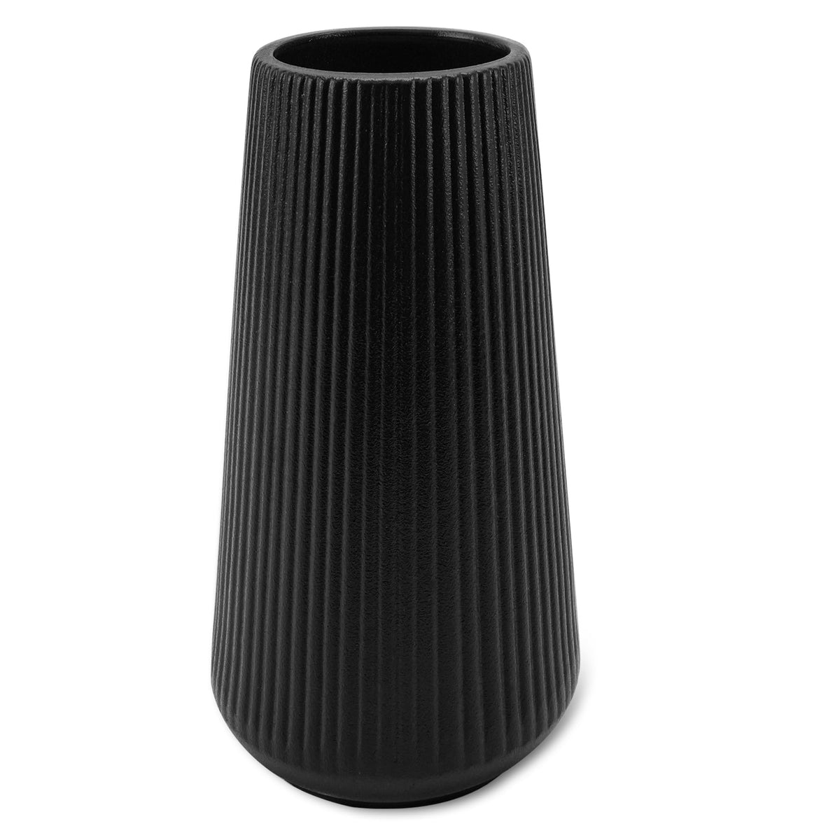 Black Ceramic Vase, Cute Flower Vase for Pampas Grass, Home, Living Room, Dining Table, Farmhouse, Office Decor