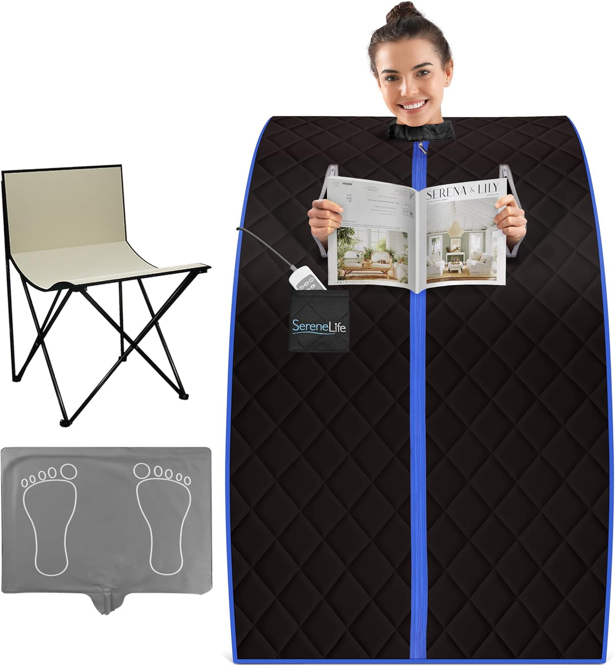 Compact & Portable Infrared Steam Sauna, Personal Spa Style Sauna for at-Home Relaxation and Rejuvenation