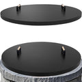 Fire Pit Lid Cover Round- 38" Powder Coated Steel Firepit Cover