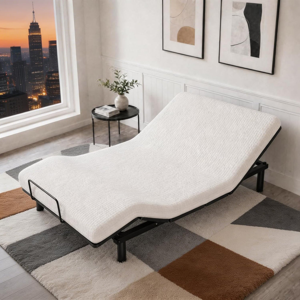 Electric Adjustable Bed Frame with Remote, Head & Foot Incline Base, Queen