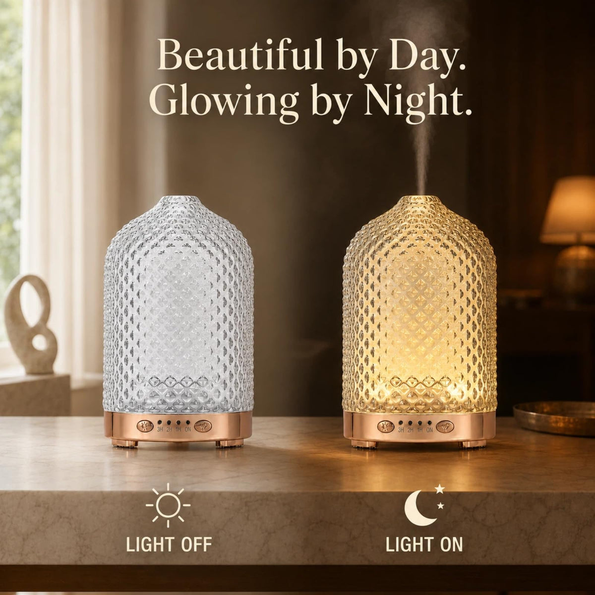 Essential Oil Diffuser, Dimond Glass
