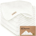 6-Pack Baby Washcloths, Soft Absorbent Washcloths for Face, Body (White)
