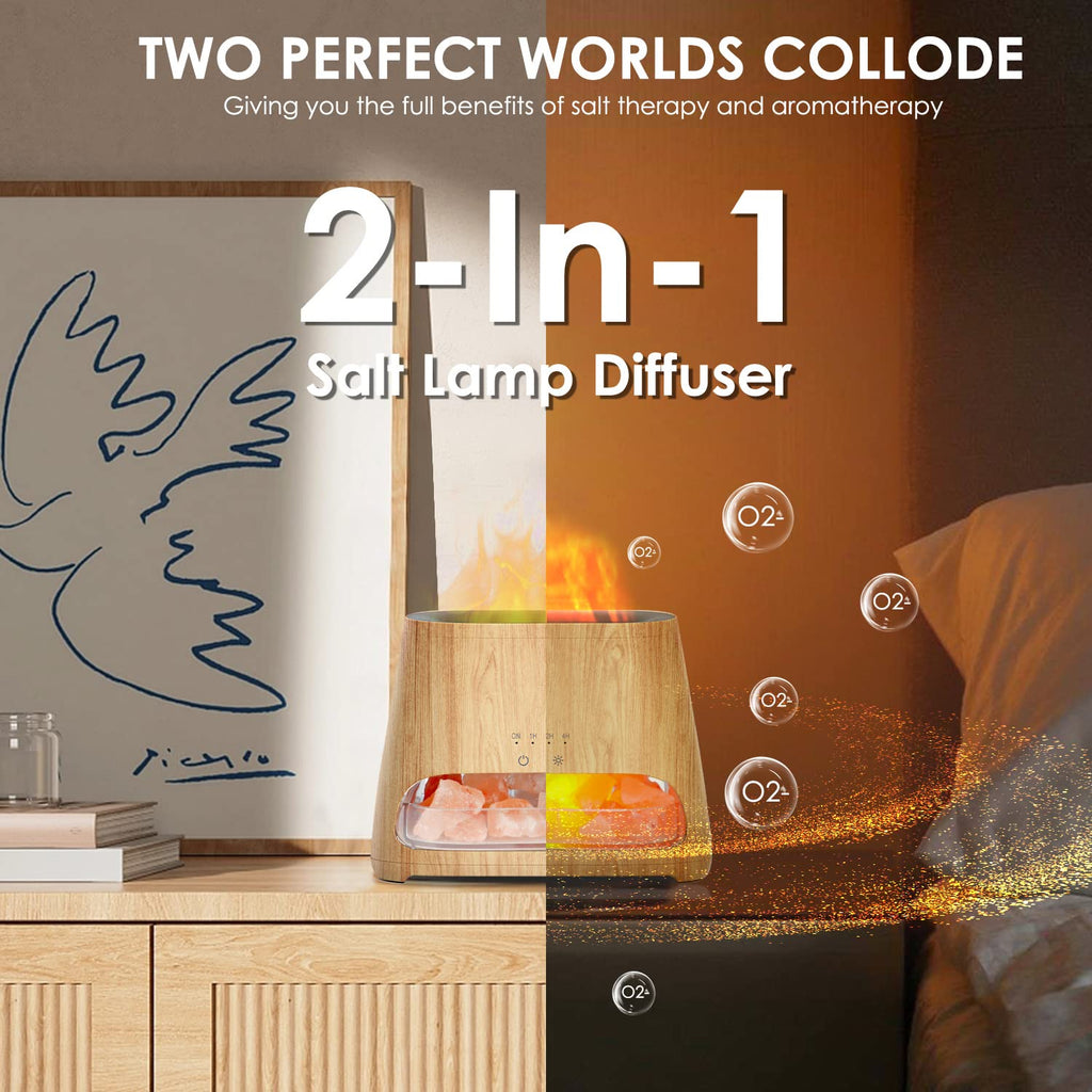 2-in-1 Essential Oil Diffuser & Himalayan Salt Lamp