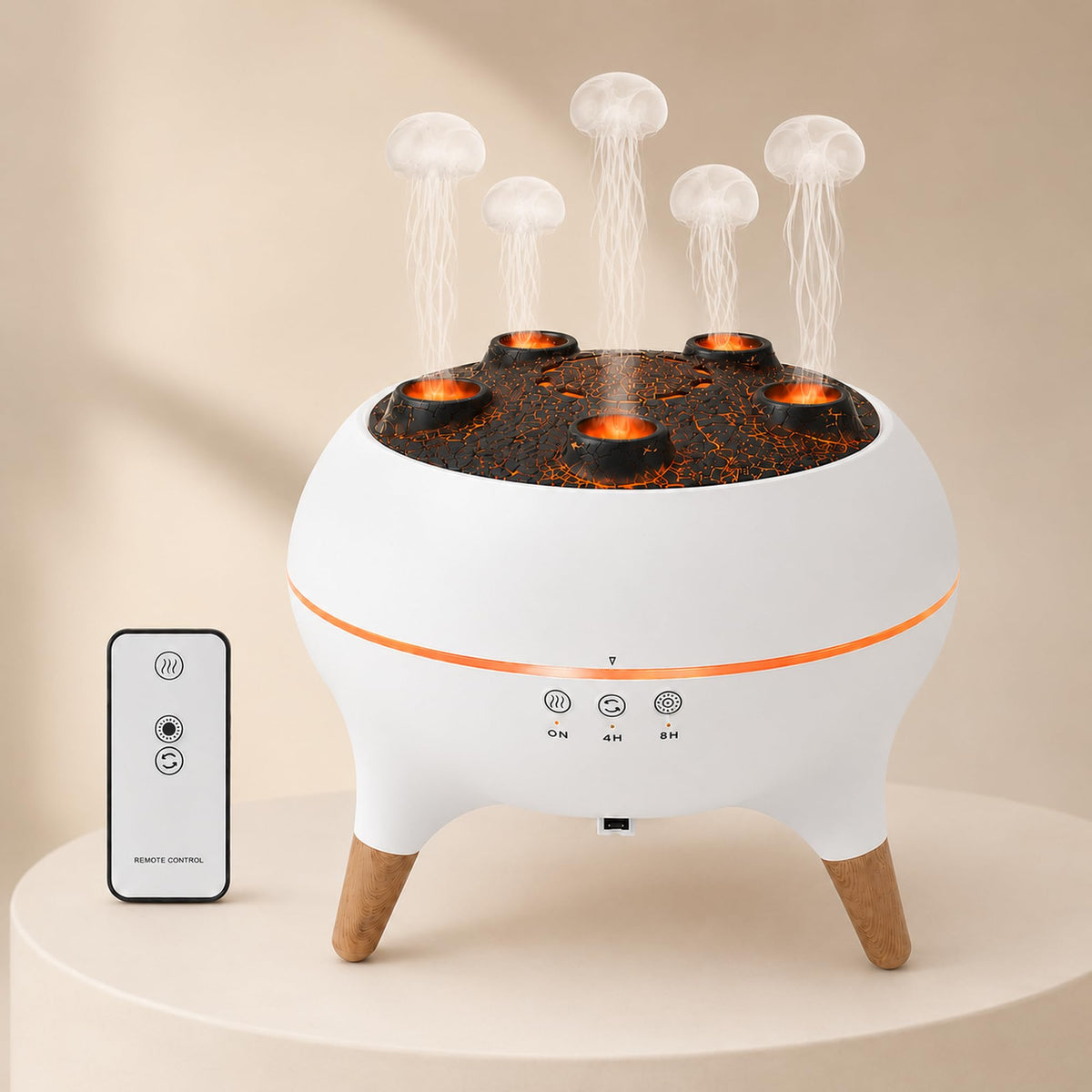 Essential Oil Diffuser Dancing Jellyfish Aromatherapy Diffuser Humidifier with 7 Colors LED Lights, Remote