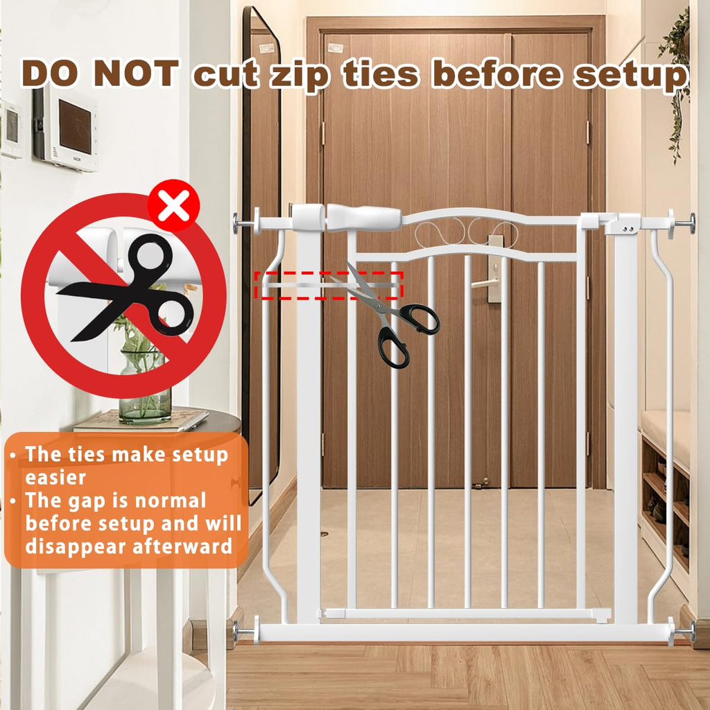 62.5-71.6 Inch Extra Wide Baby Gate, Auto Close Dual Lock Dog Gate
