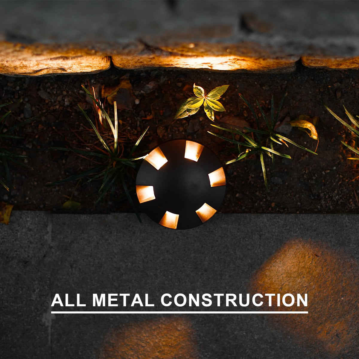 Landscape Lighting 8PK Low Voltage Well Lights 6 Watt LED 120 Lumen 12V AC In-Ground Lights 3000K Warm White