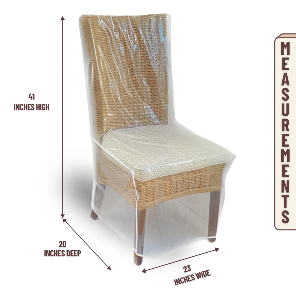 2-Pack Clear PVC Dining Chair Covers, Spill-Resistant Protectors