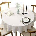 Heavy Weight Round Tablecloth, Decorative Solid Color Table Cover, Cotton Linen Table Cloth Dining Home Tabletop
