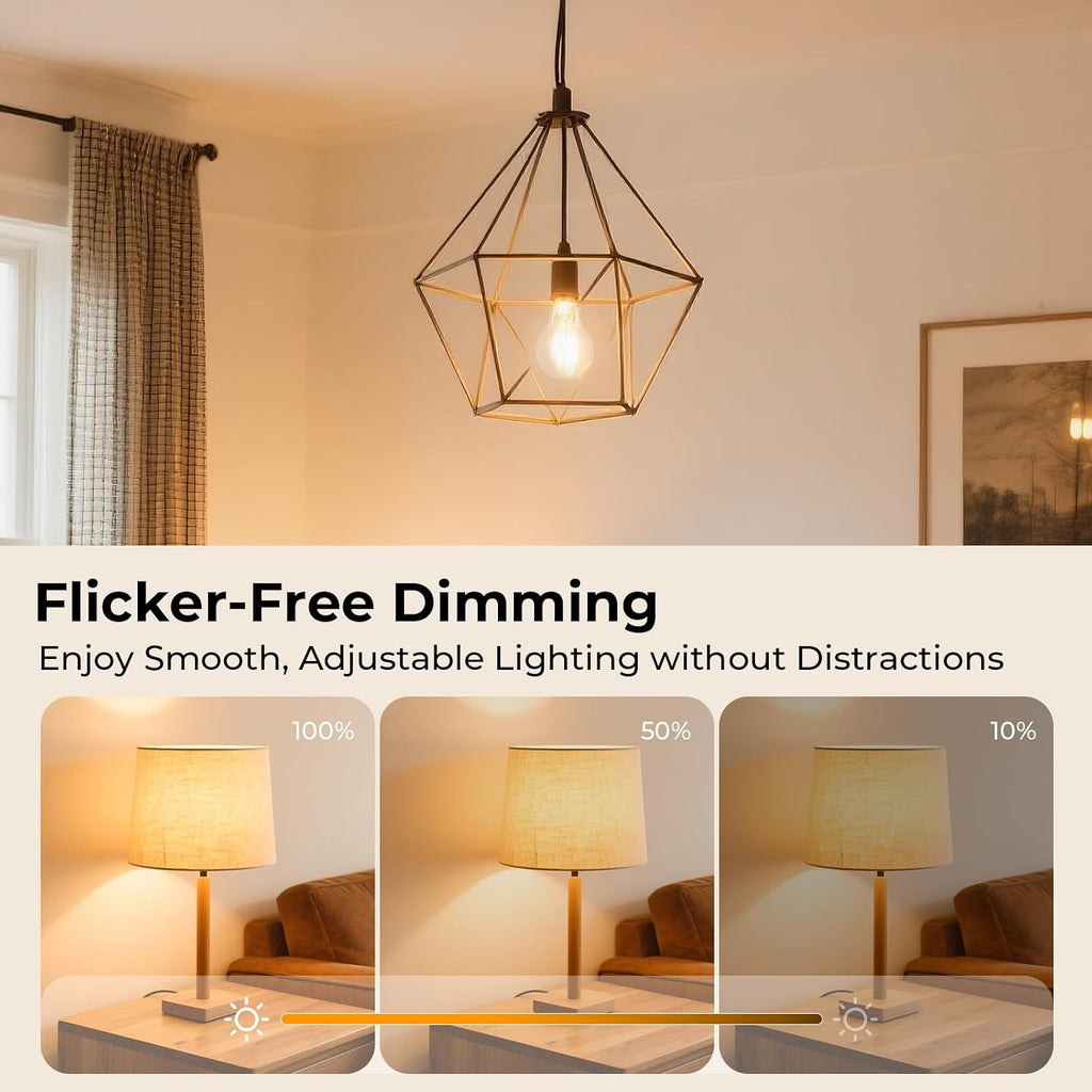 Dimmable A19 E26 LED Bulb 60 watt Equivalent, Clear Light Bulbs