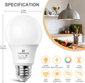 A19 LED Light Bulbs 2700K Soft White E26 Base 60 Watt Equivalent