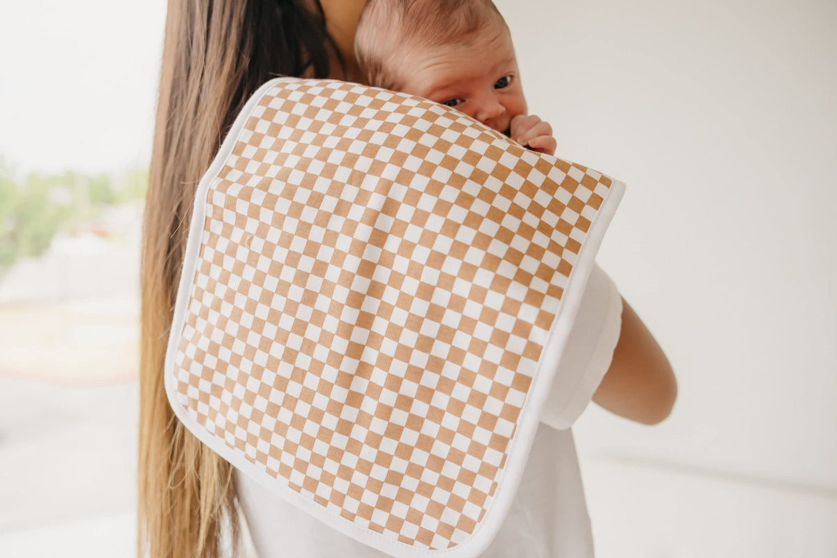 Premium Baby Burp Cloths - 3-Pack Large Cotton Burp Cloths, Extra Soft Spit Up Rags with 3 Absorbent Layers, Perfect