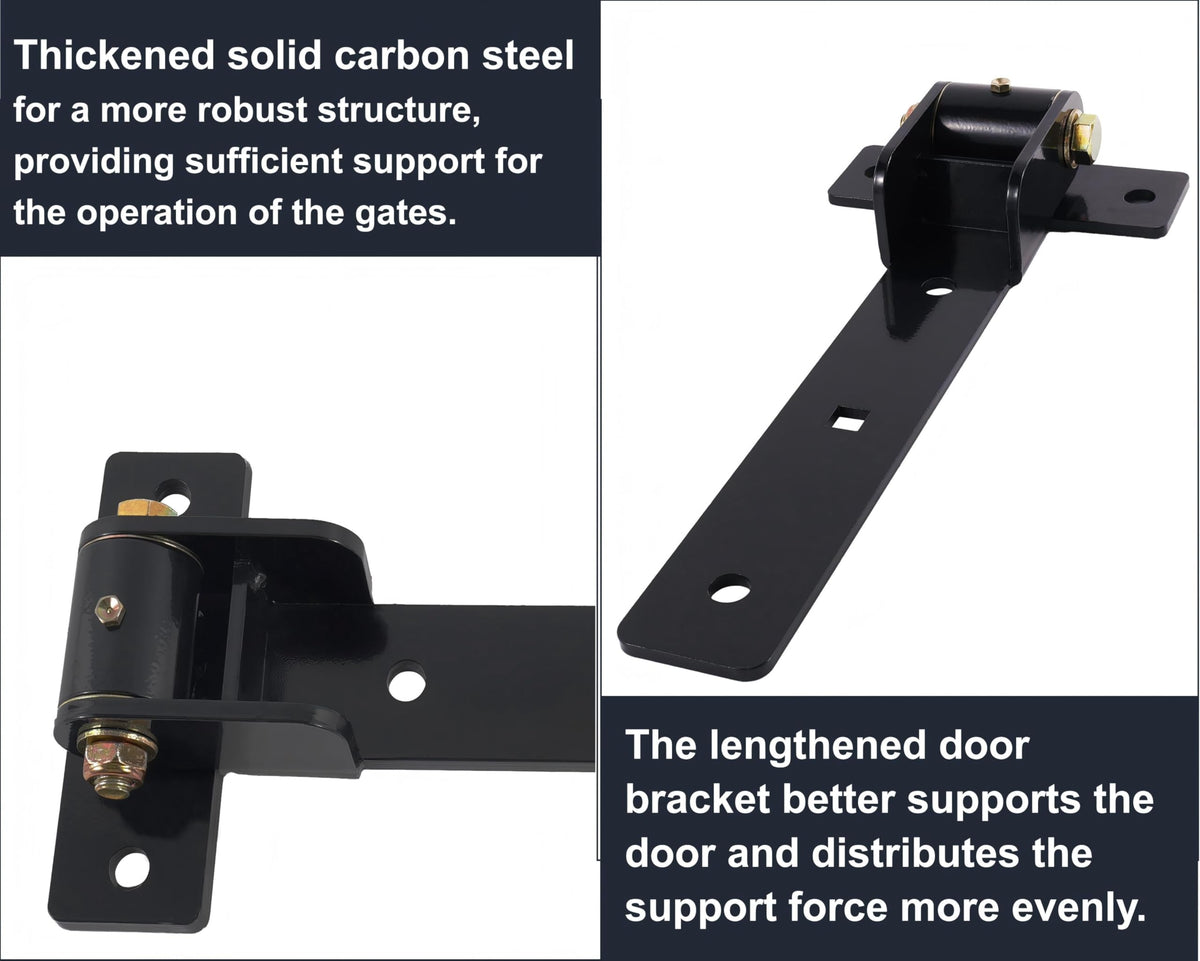 13'' Heavy Duty Strap Gate Hinges 900 LBS, 180° or 90° Smooth Open Hinge