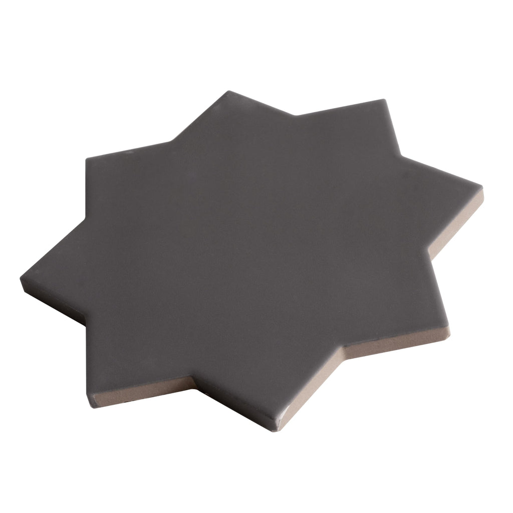 Porcelain Tile Black and Terracotta 7x7+5x5 10.62 sq ft/case 68-Pack