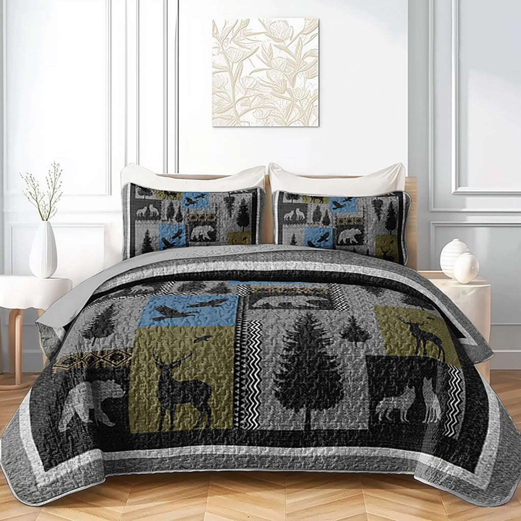 Farmhouse Quilt Set, Farmhouse Bedspread Coverlet Set