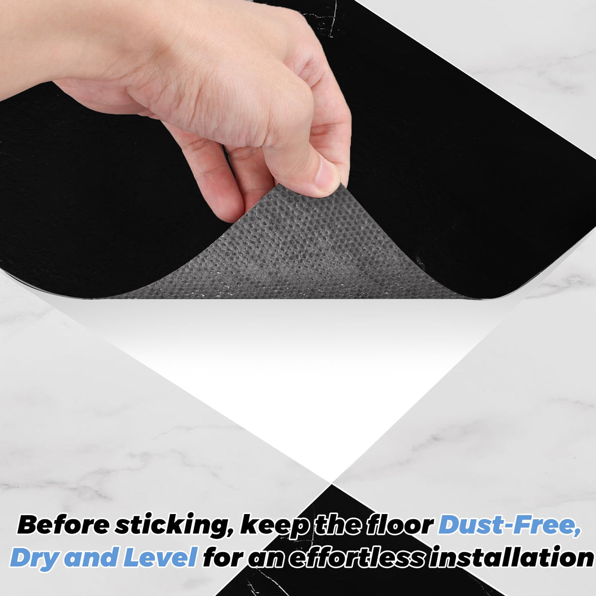 40 Sheet Vinyl Flooring 12x12 Peel and Stick Floor Tile Waterproof Black & White Marble Vinyl Floor Tiles Clearance