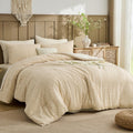 Bohemia Bdding Tufted Embroidery 7 Pieces Boho Comforter Set Boho Bedding Bohemia Comforter Set Queen for Four Seasons