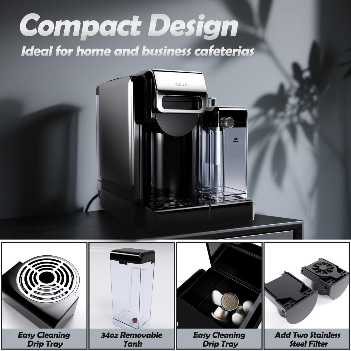 Espresso Machine with Automatic Milk Frother,capsule coffee maker