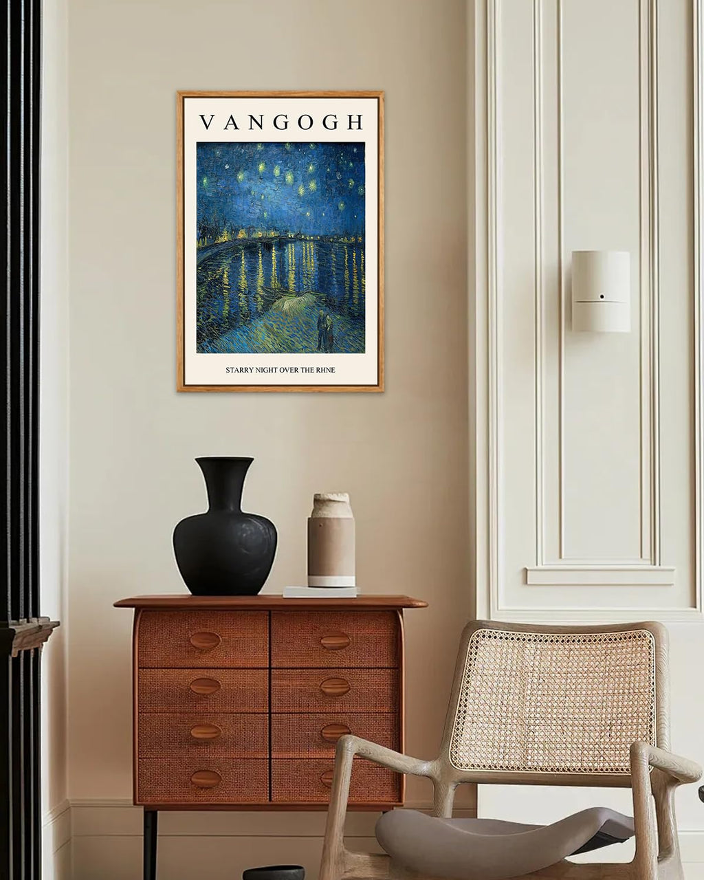 Van Gogh Framed Wall Art Starry Night Over The Rhne Vintage Landscape Print Reproduction Artwork Pictures Bedroom