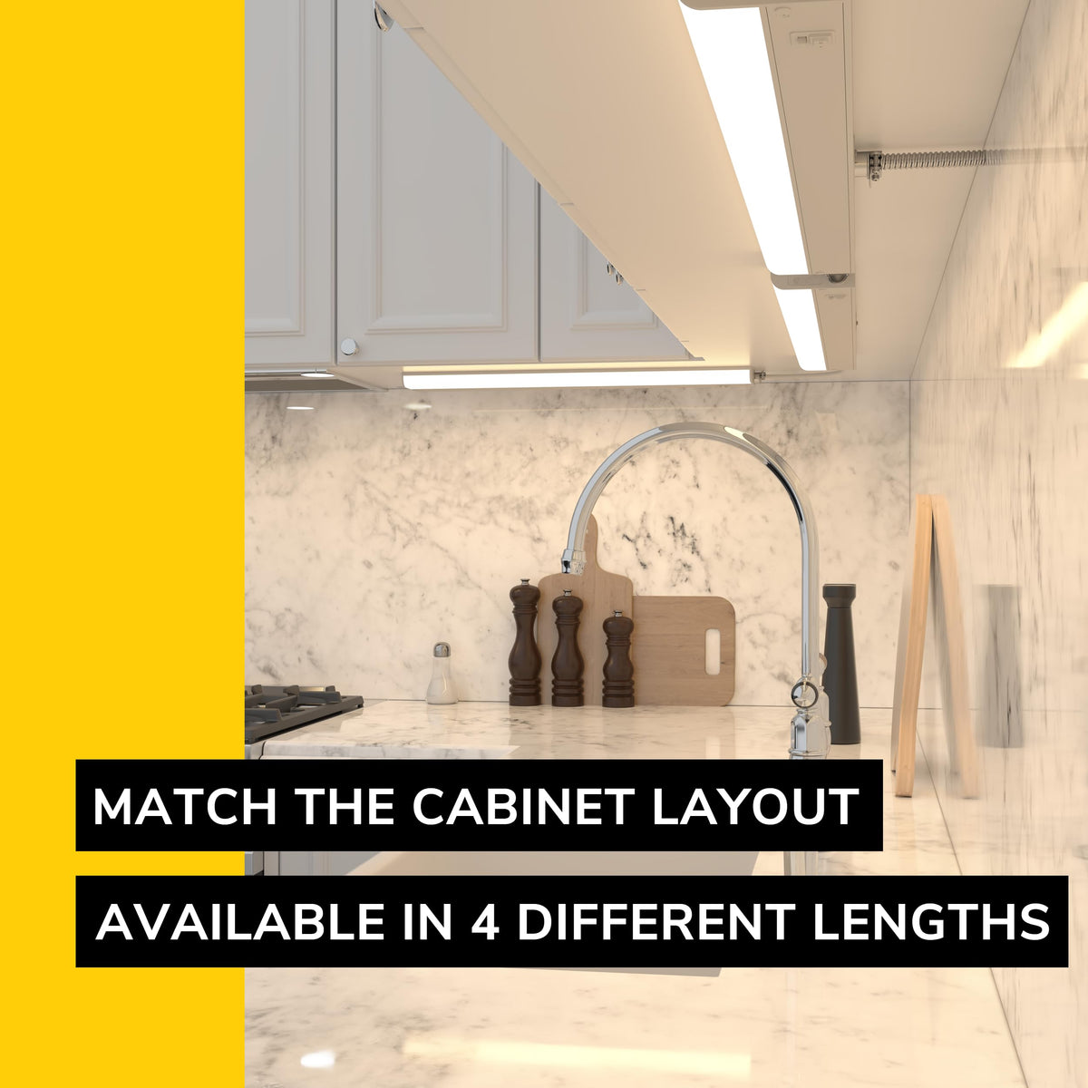 Hardwired Only LED Under Cabinet Light, 3-CCT Selectable