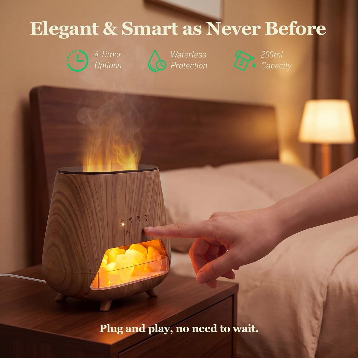 Essential Oil Diffuser : 4-in-1 Himalayan Salt Lamp