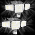6000LM Solar Lights Outdoor, 4 Heads Motion Sensor Outdoor Lights, Solar Flood Lights for Yard House Outside Garage