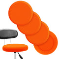 4 Pieces Round Bar Stool Seat Chair Cover for 14-17 Inch Chair, Orange