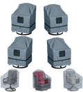 Outdoor Swivel Lounge Chair Cover 4 Pack, Waterproof Heavy Duty, (29 W x 31 D x 38.5 H inches), Gray