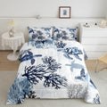 Hawaiian Turtle Bedding Set Retro Sea Turtle Comforter