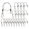 Stage Lights Safety Cables, 20 Pack Stainless Steel Security Cable for Stage DJ Party Lights, Thickened 5/32"
