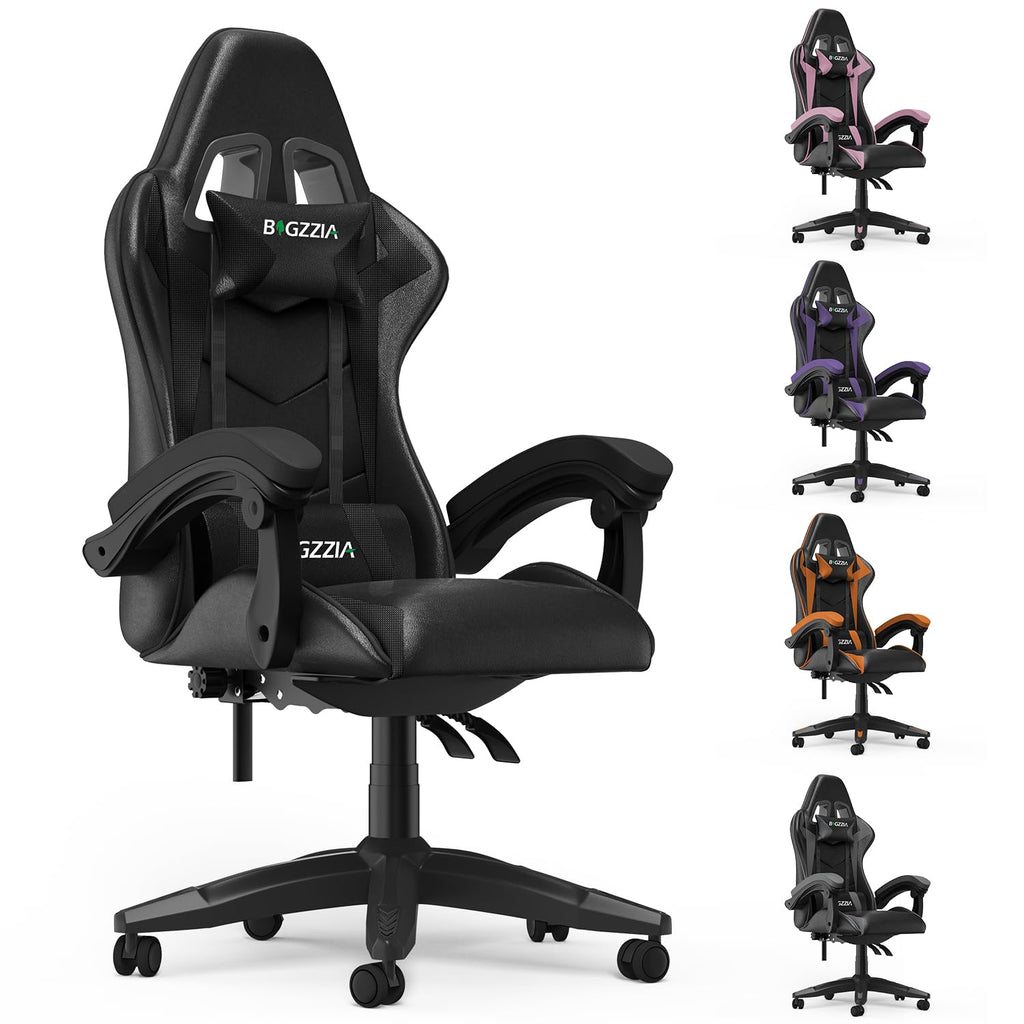 Gaming Chair with Lumbar Support, Ergonomic Video Game Chairs Black