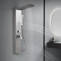 4 in 1 Rainfall Shower Panel Tower with Powerful Body Jets, Brushed
