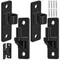 Heavy Duty Gate Hinges 6MM Thick Carbon Steel, Load Capacity Black Wall Mount Gate Hinge with 8 Screws