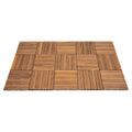 36 Pcs Hardwood Interlocking Patio Deck Tiles, Patio Tiles Outdoor Flooring 12" X 12" Camphor Pine Wood Tiles Indoor