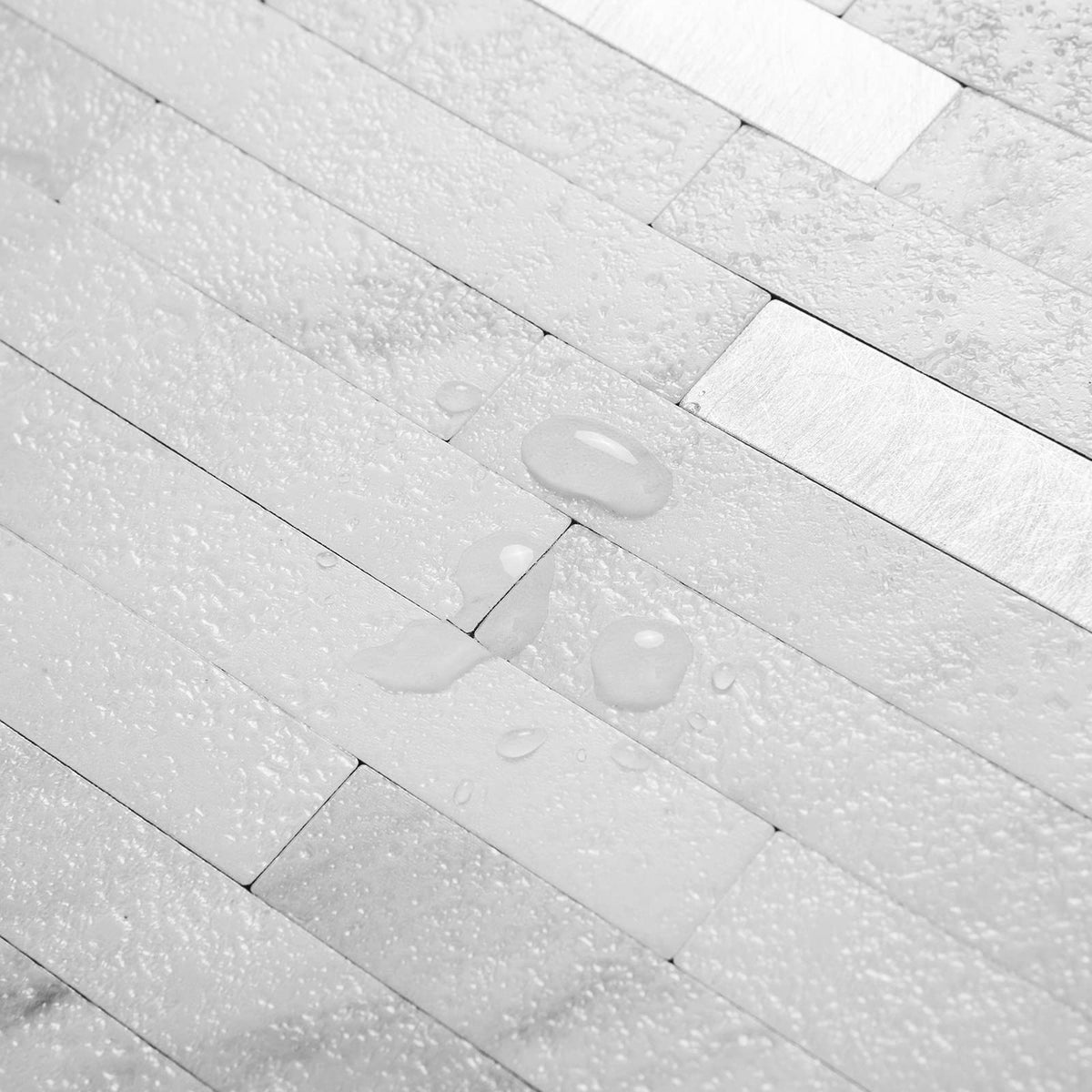 20 Sheets Faux Stone Peel and Stick Backsplash, White Marble Look PVC Wall Tiles Stick on Backsplash